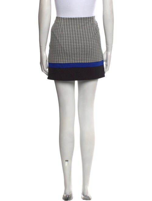 Tibi Houndstooth Print Mini Skirt