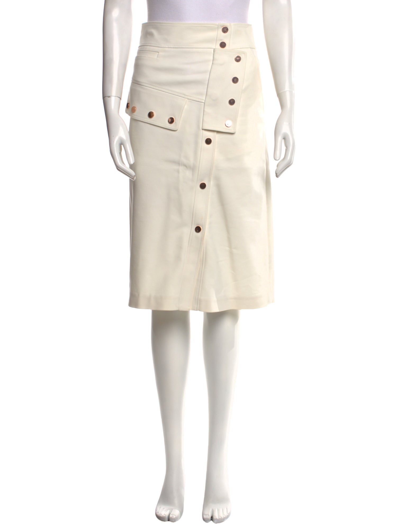 Tibi Studded Accents Knee-Length Skirt