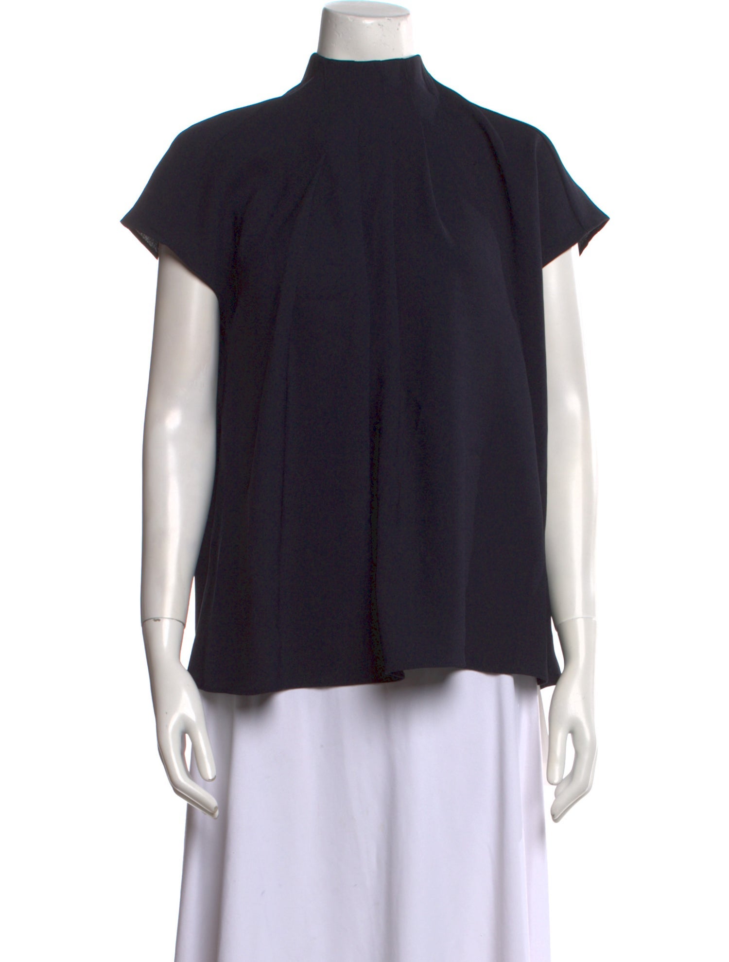 Tibi Mock Neck Short Sleeve Top w/ Tags