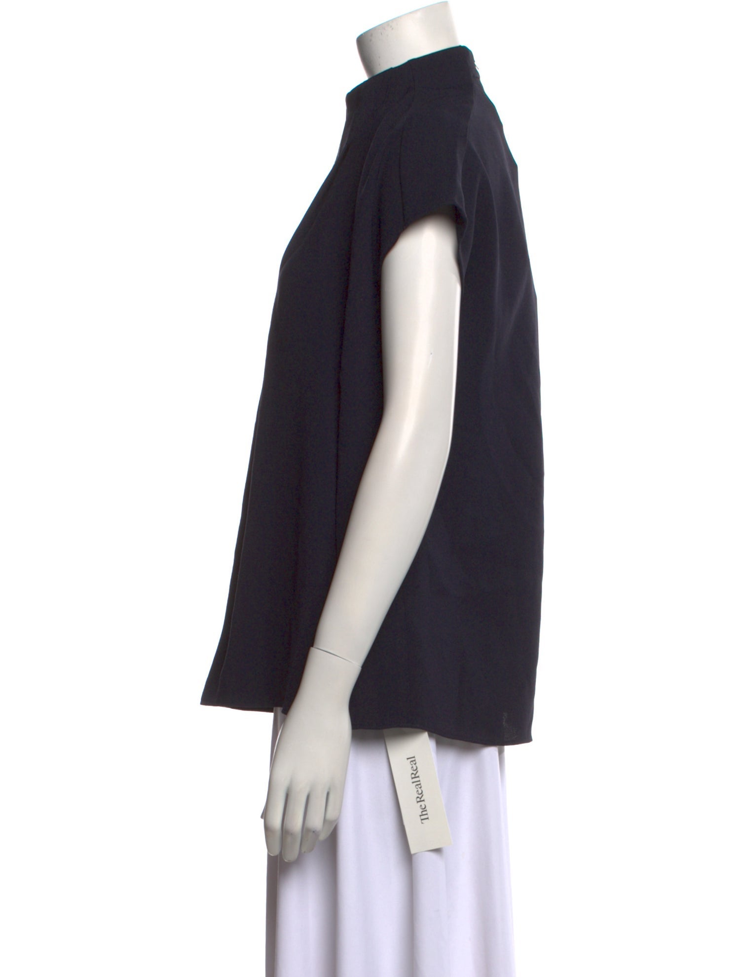 Tibi Mock Neck Short Sleeve Top w/ Tags