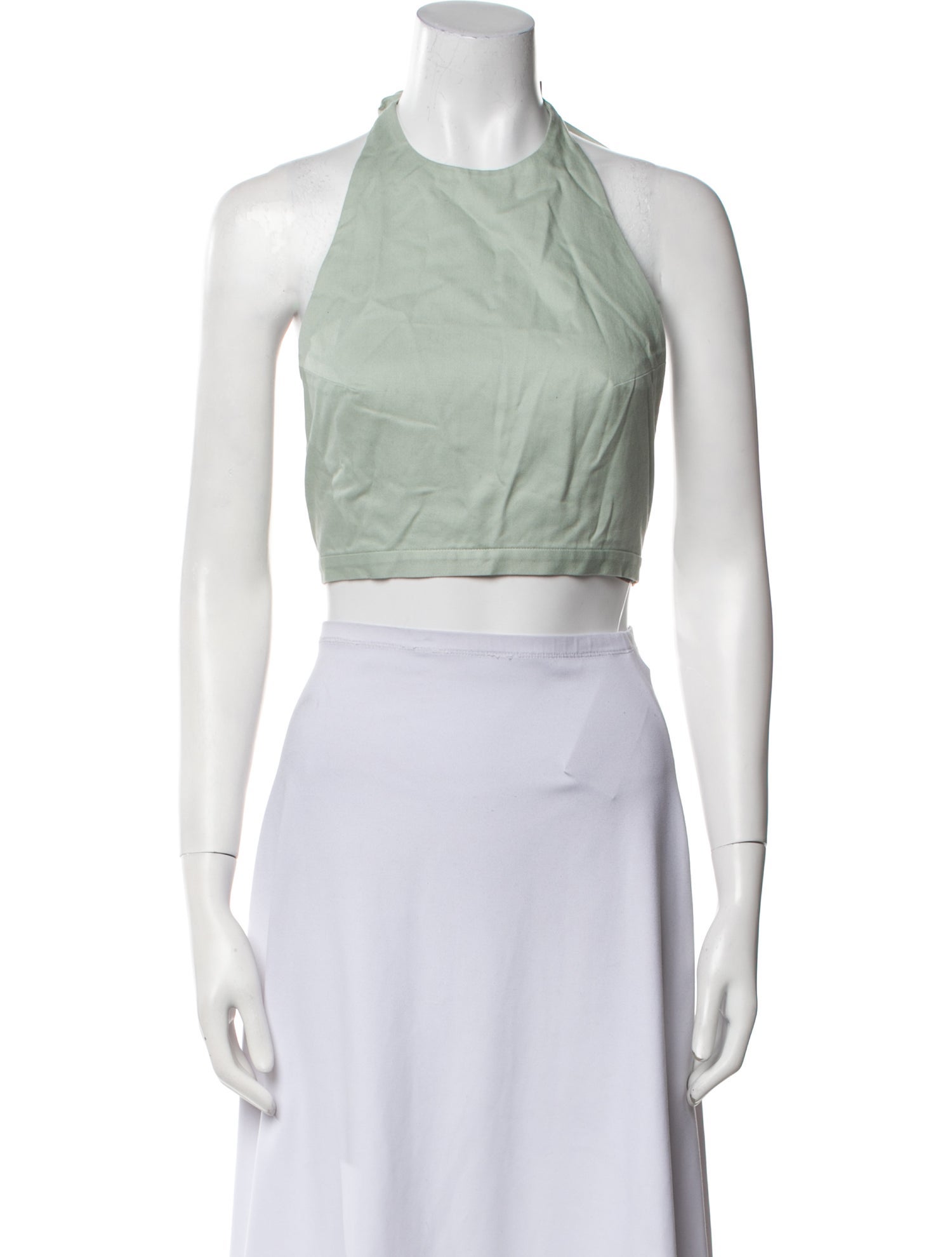 Tibi Halterneck Sleeveless Crop Top