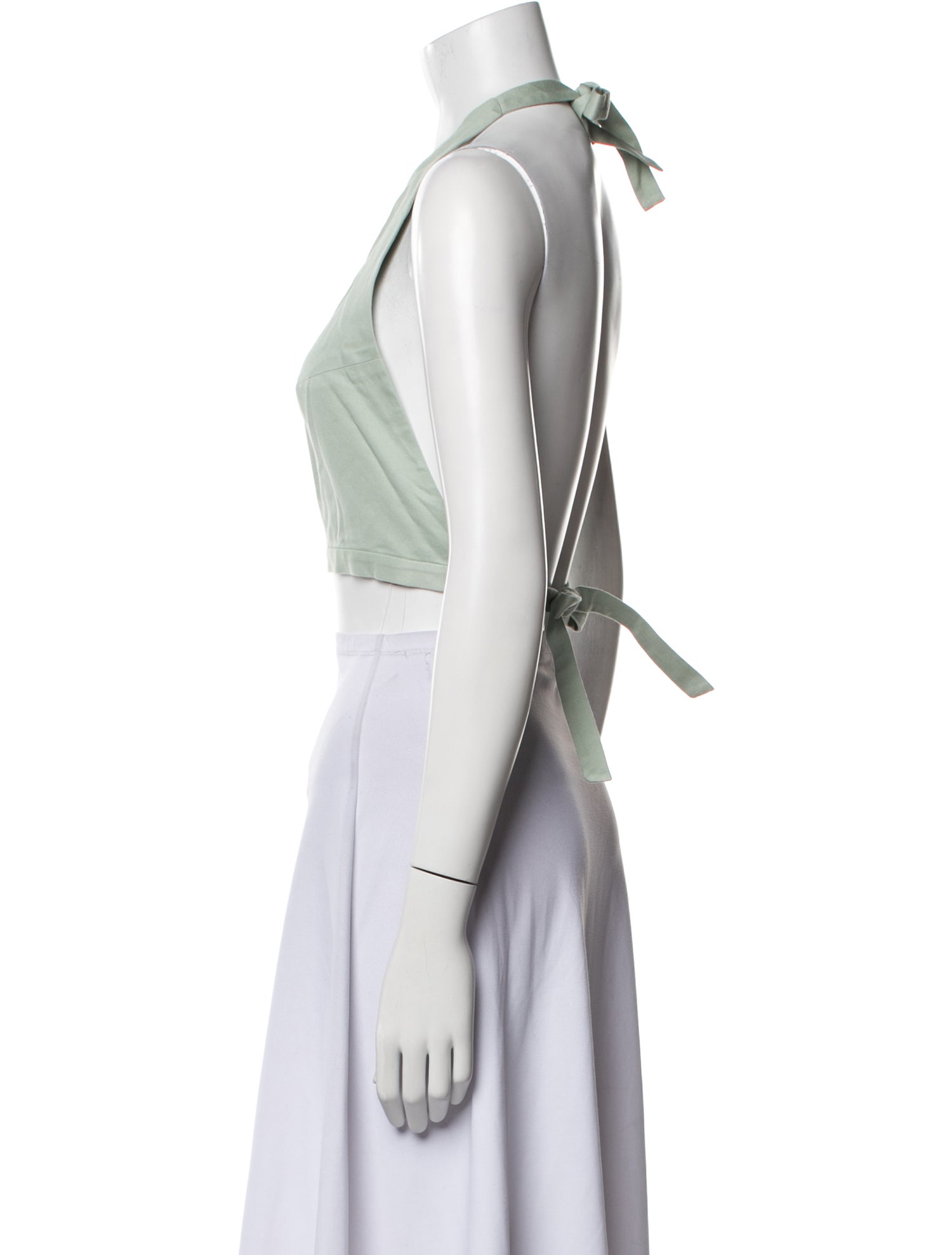 Tibi Halterneck Sleeveless Crop Top