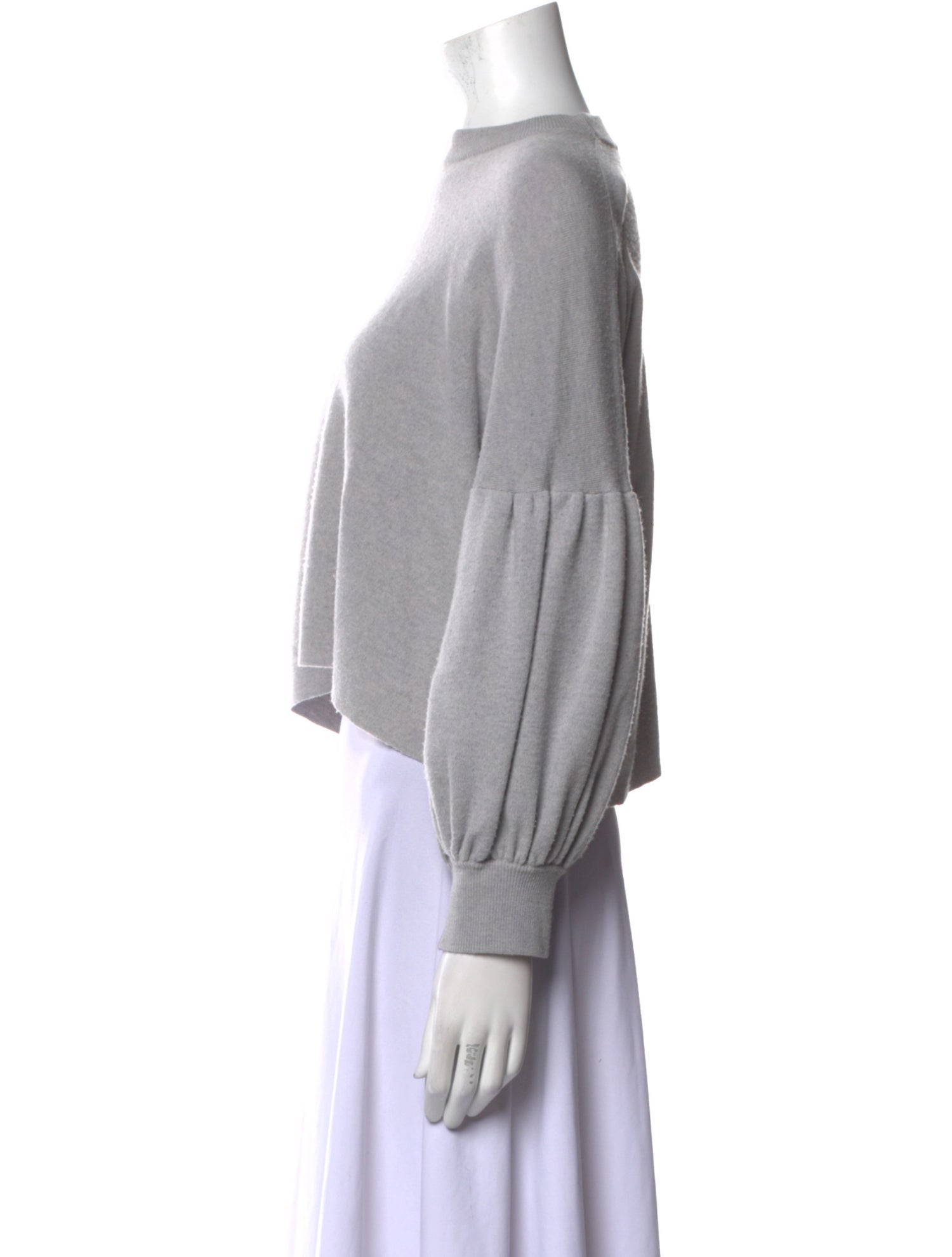 Tibi Merino Wool Crew Neck Crop Top