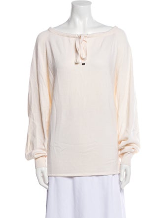 Tibi Merino Wool Bateau Neckline Sweater
