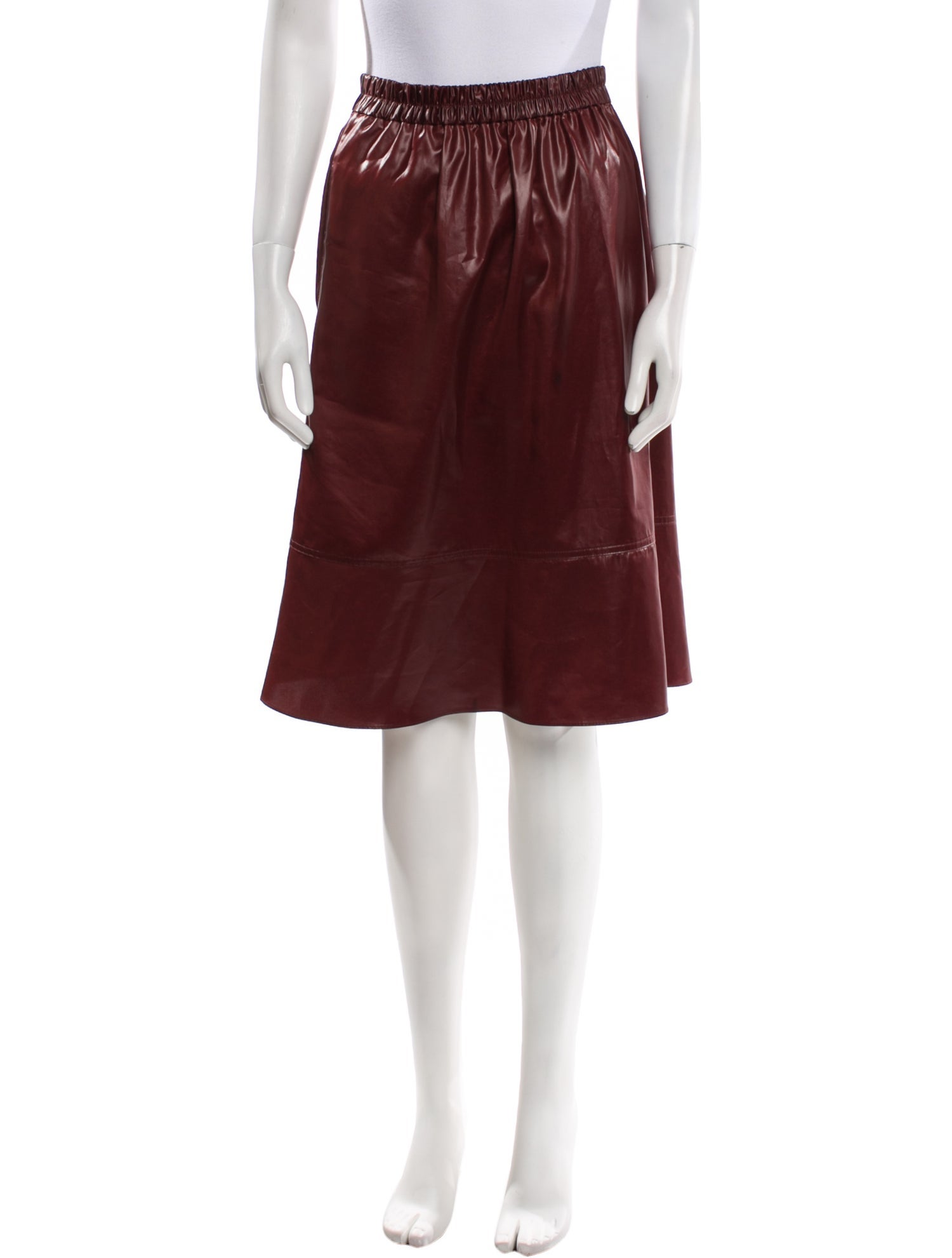 Tibi Distressed Accents Knee-Length Skirt