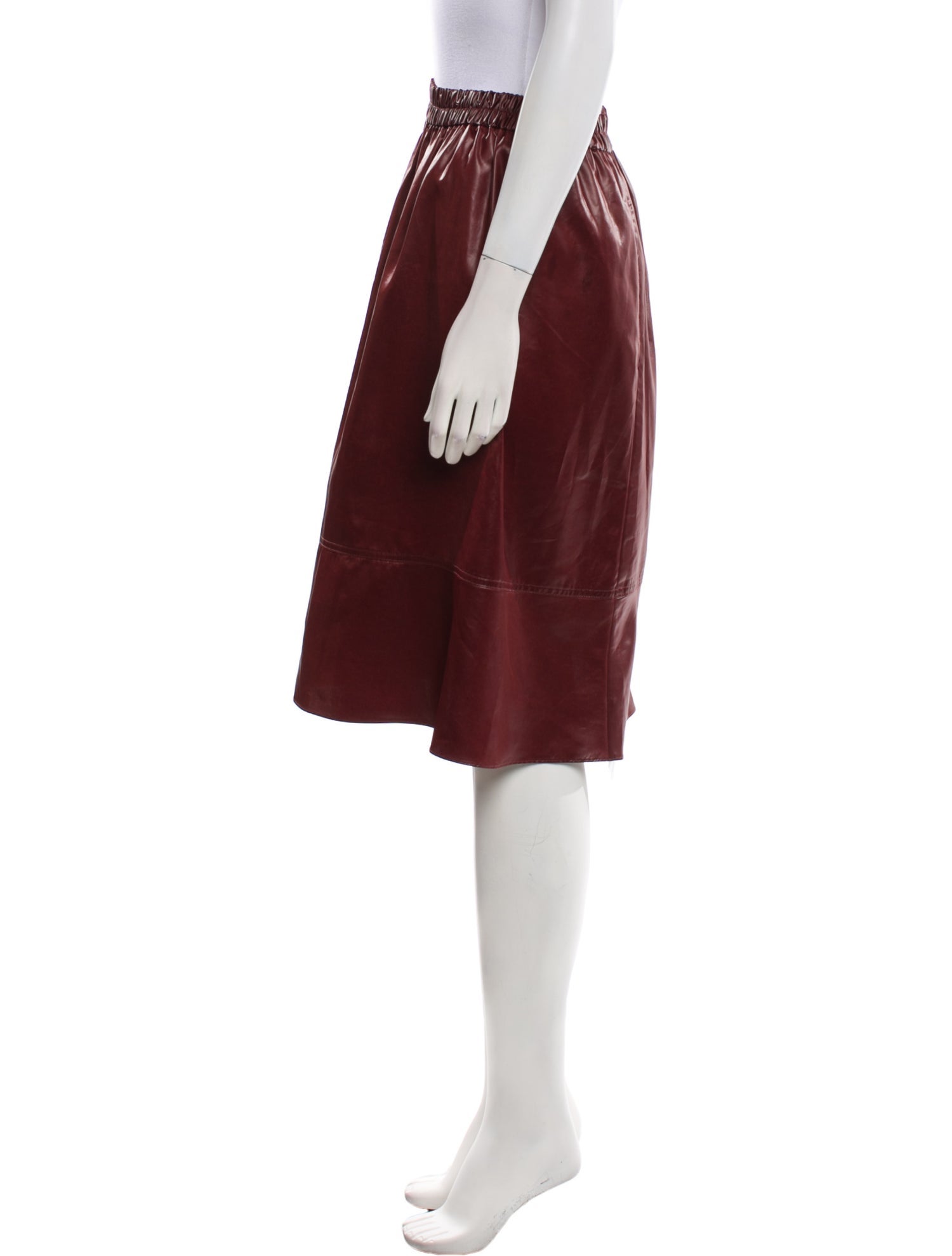 Tibi Distressed Accents Knee-Length Skirt