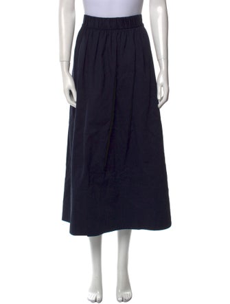 Tibi Leather Trim Embellishment Midi Length Skirt