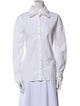 Tibi Long Sleeve Button-Up Top