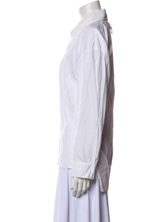 Tibi Long Sleeve Button-Up Top