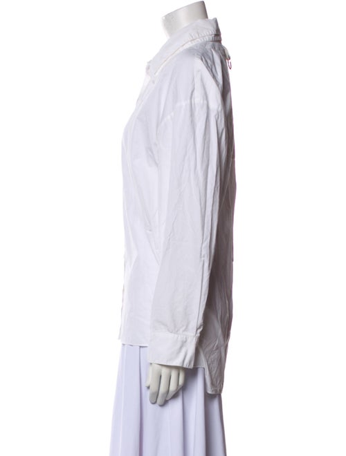 Tibi Long Sleeve Button-Up Top