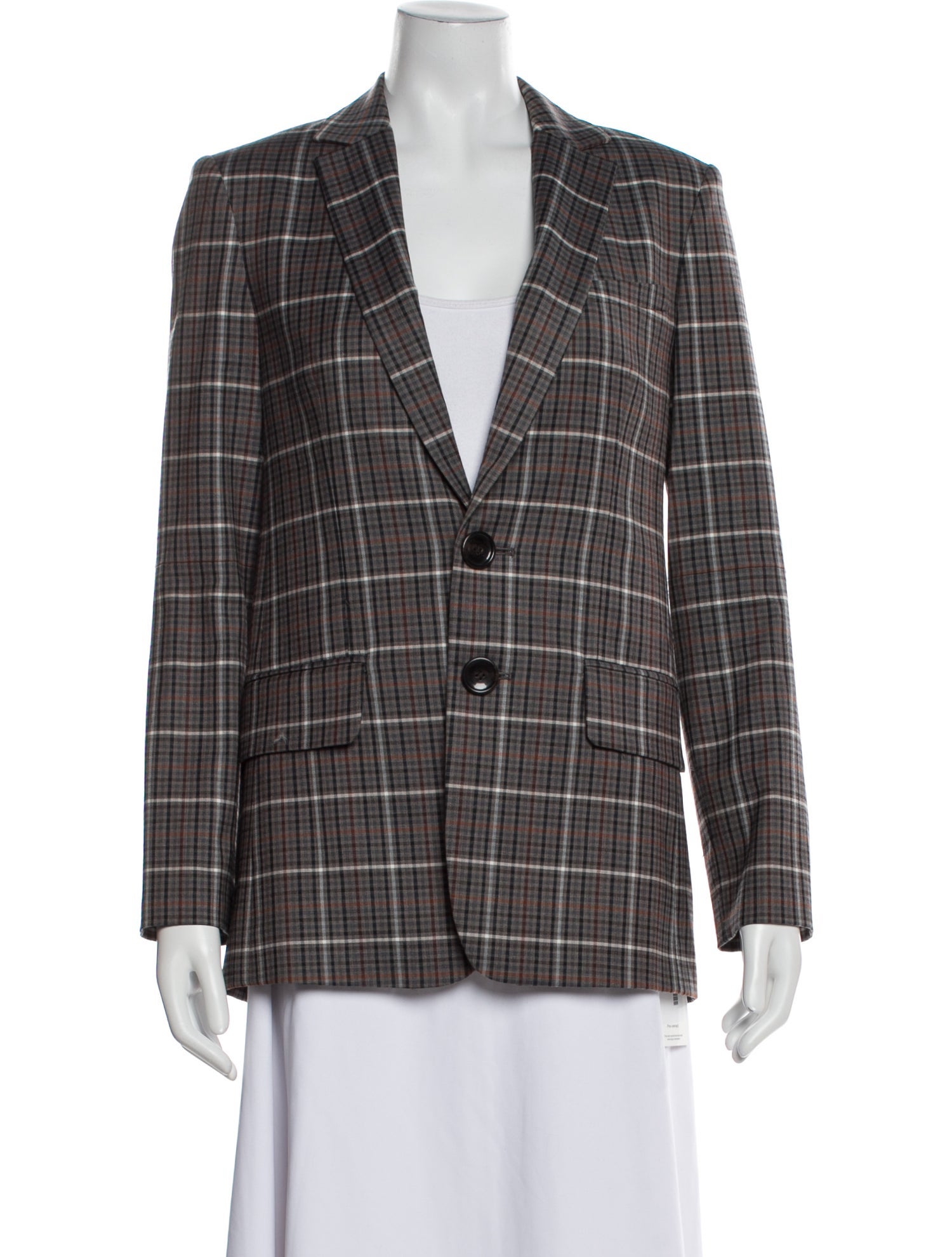 Tibi Plaid Print Blazer