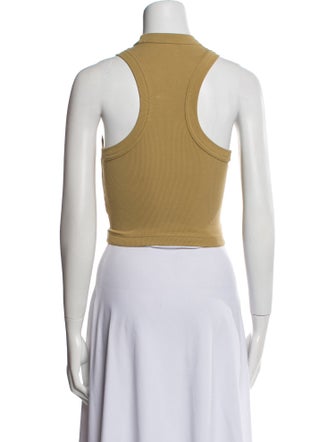Tibi Scoop Neck Sleeveless Crop Top