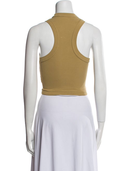 Tibi Scoop Neck Sleeveless Crop Top