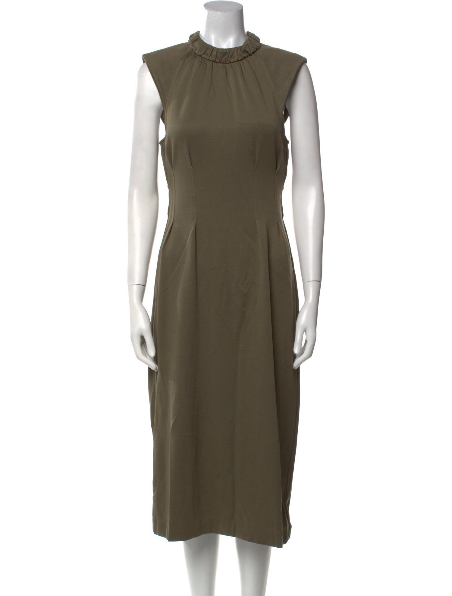 Tibi Mock Neck Midi Length Dress