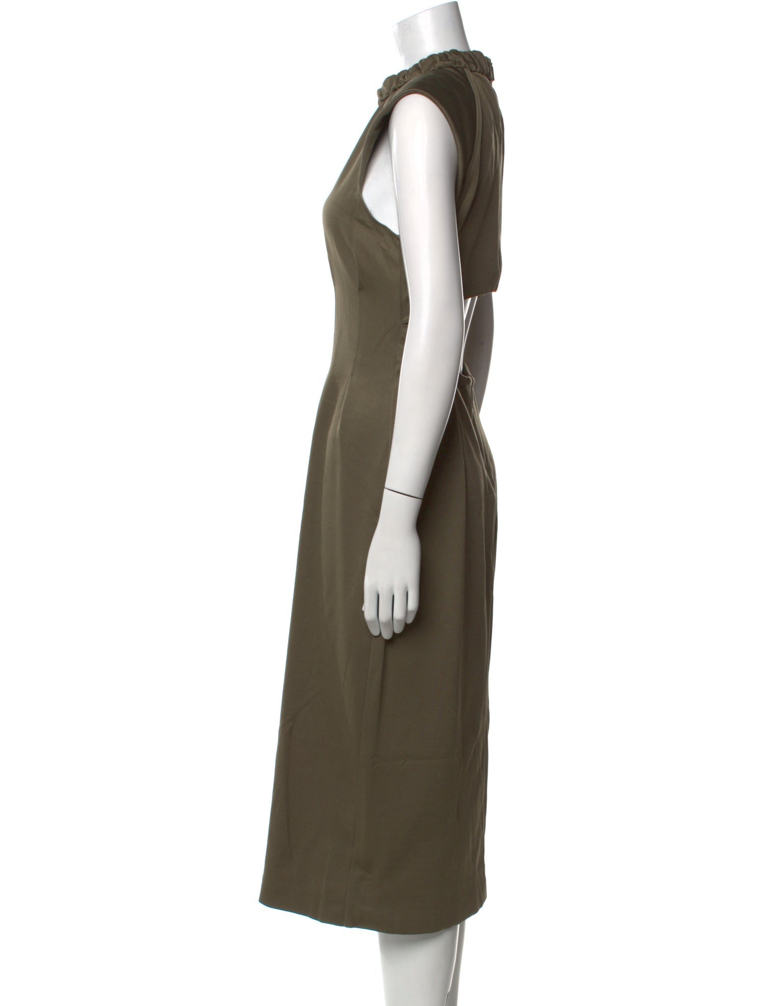 Tibi Mock Neck Midi Length Dress