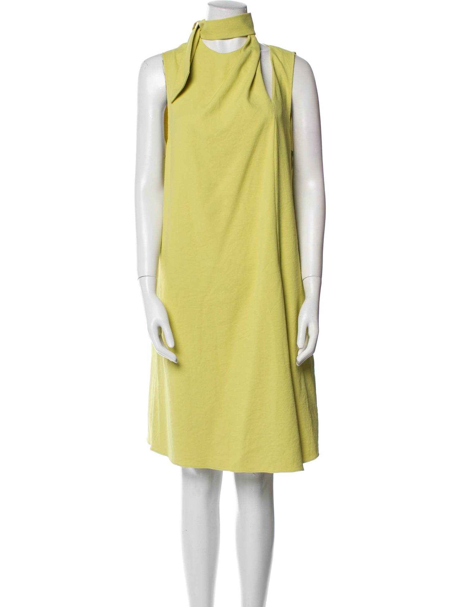 Tibi Mock Neck Knee-Length Dress