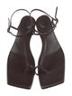 Tibi Leather T-Strap Sandals