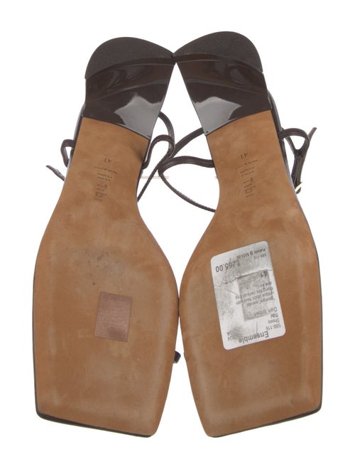 Tibi Leather T-Strap Sandals