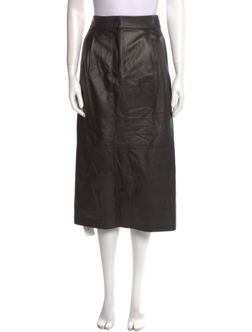 Tibi Lamb Leather Midi Length Skirt