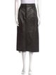 Tibi Lamb Leather Midi Length Skirt