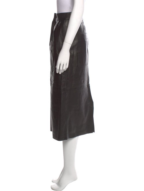 Tibi Lamb Leather Midi Length Skirt