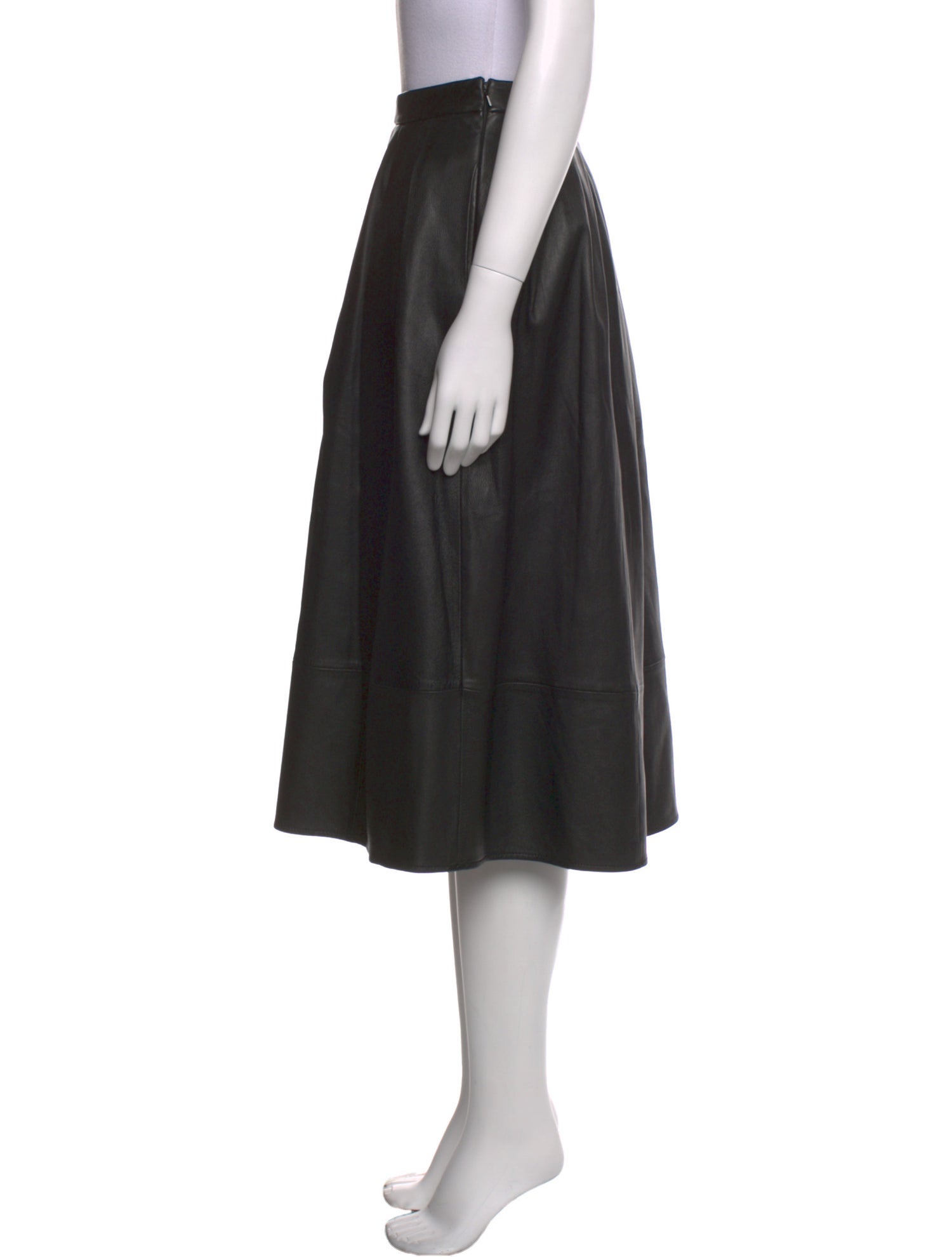 Tibi Leather Knee-Length Skirt