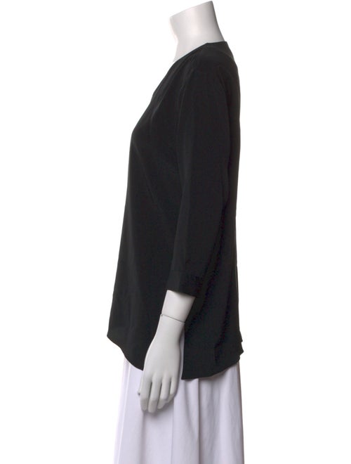 Tibi V-Neck Three-Quarter Sleeve Top