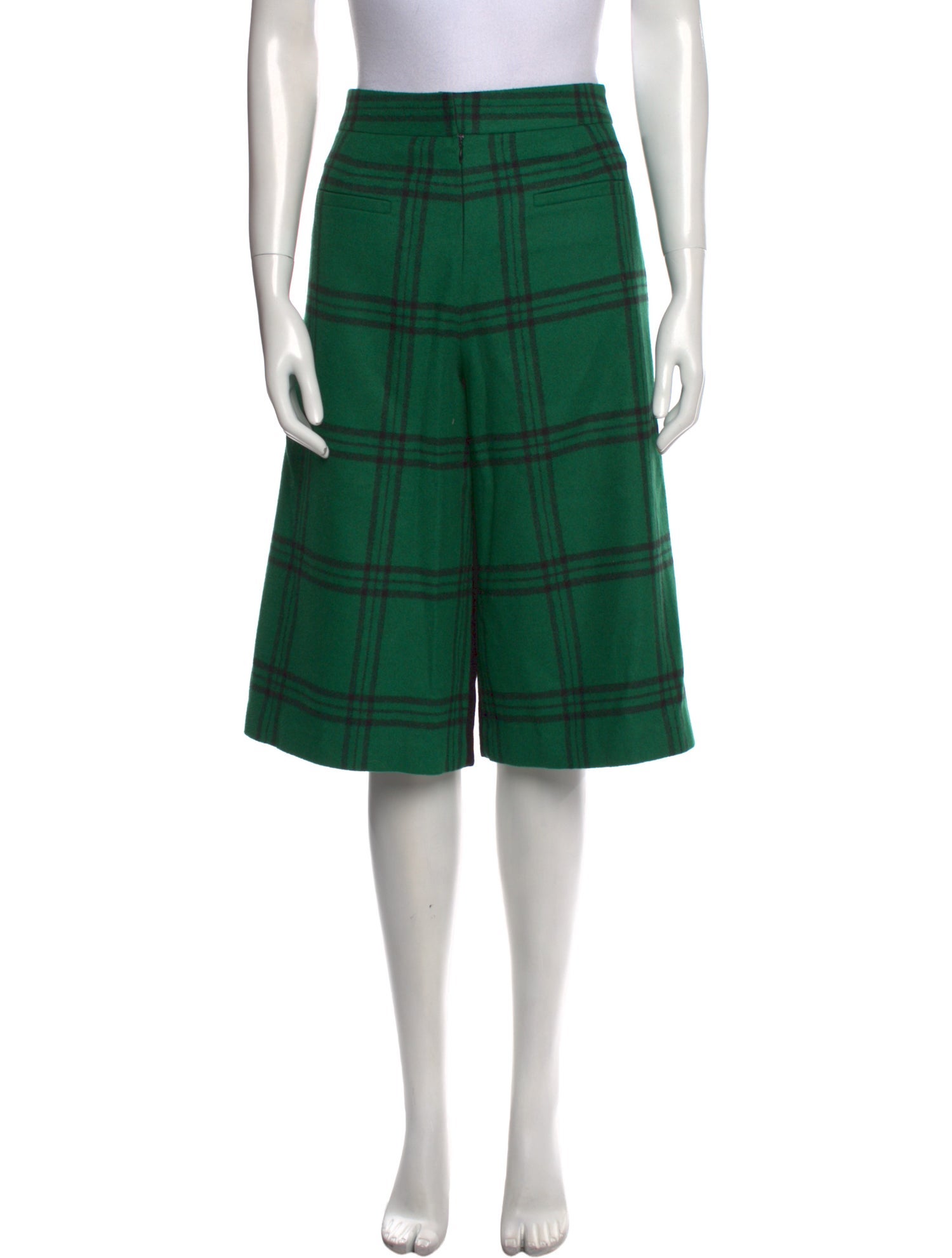 Tibi Plaid Print Knee-Length Shorts