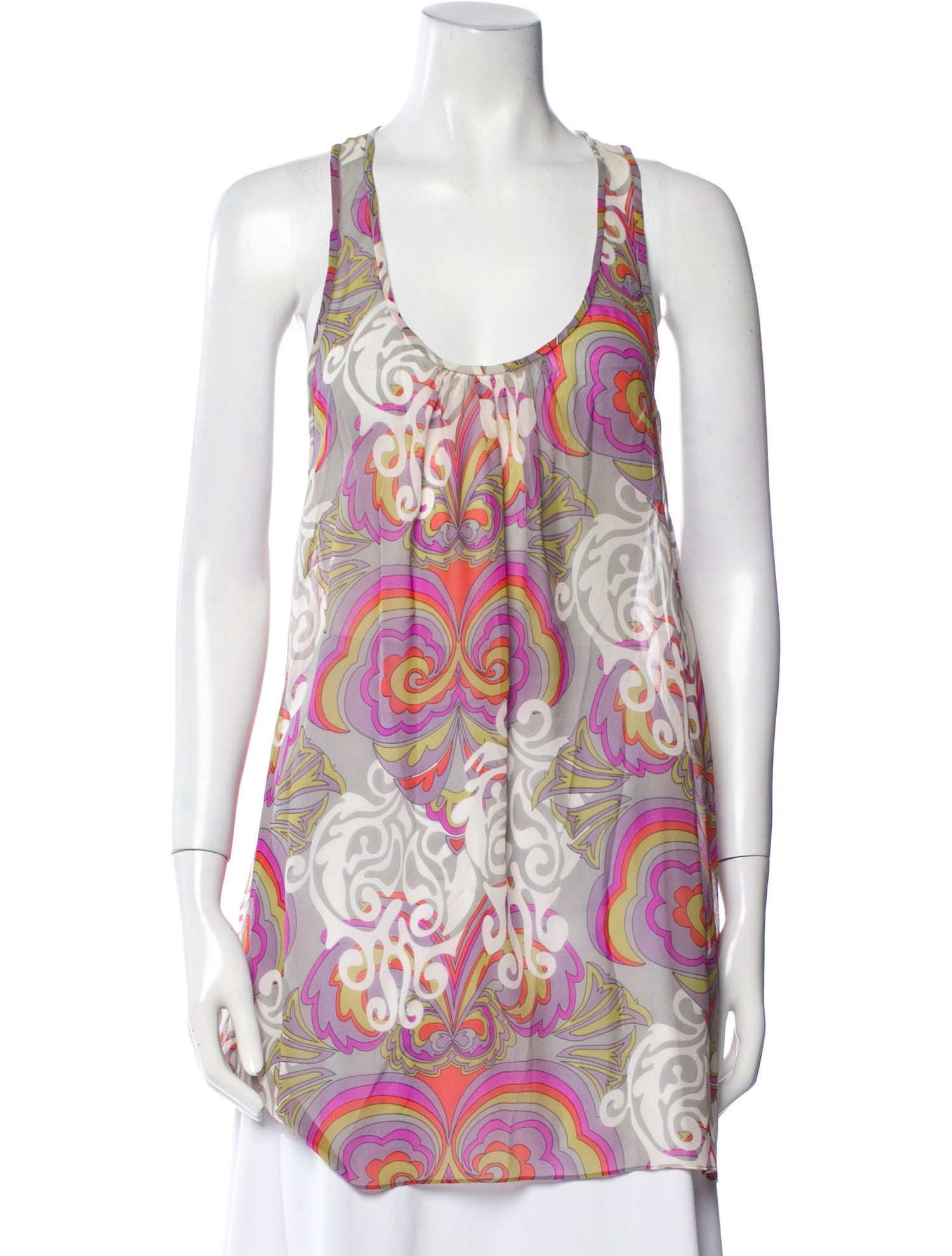 Tibi Silk Paisley Print Tunic