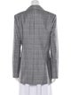 Tibi Virgin Wool Plaid Print Blazer
