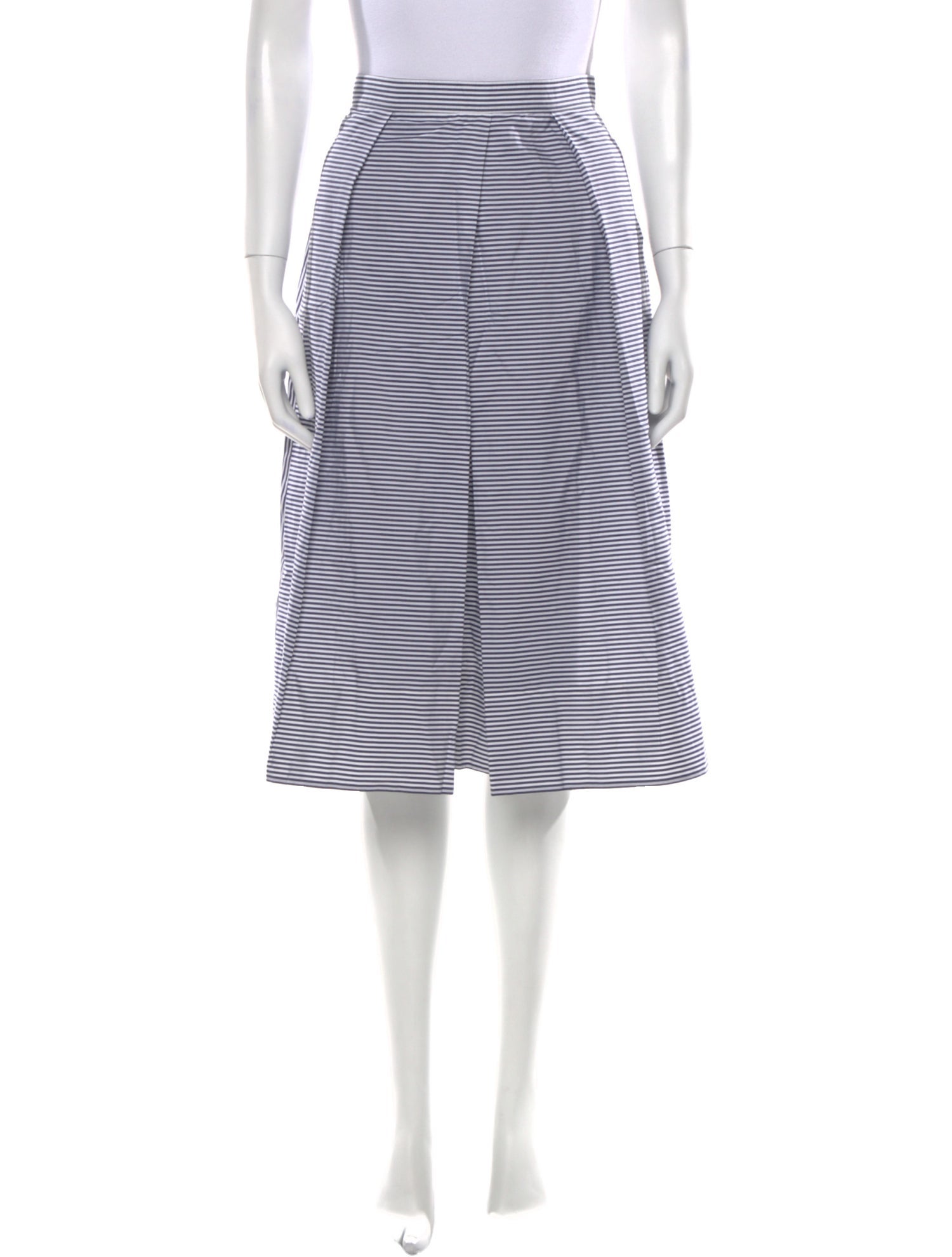 Tibi Pleated Accents Knee-Length Skirt