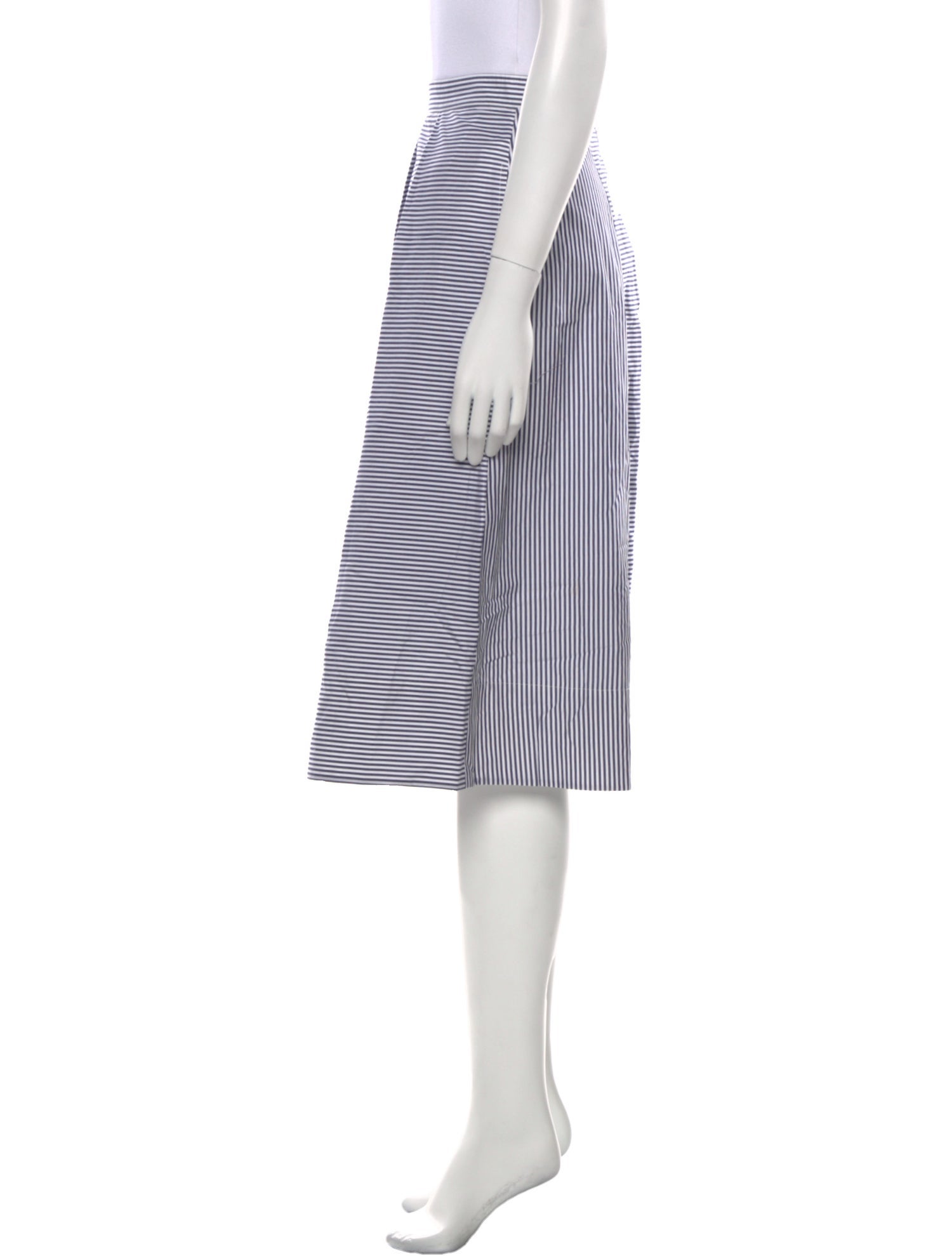 Tibi Pleated Accents Knee-Length Skirt