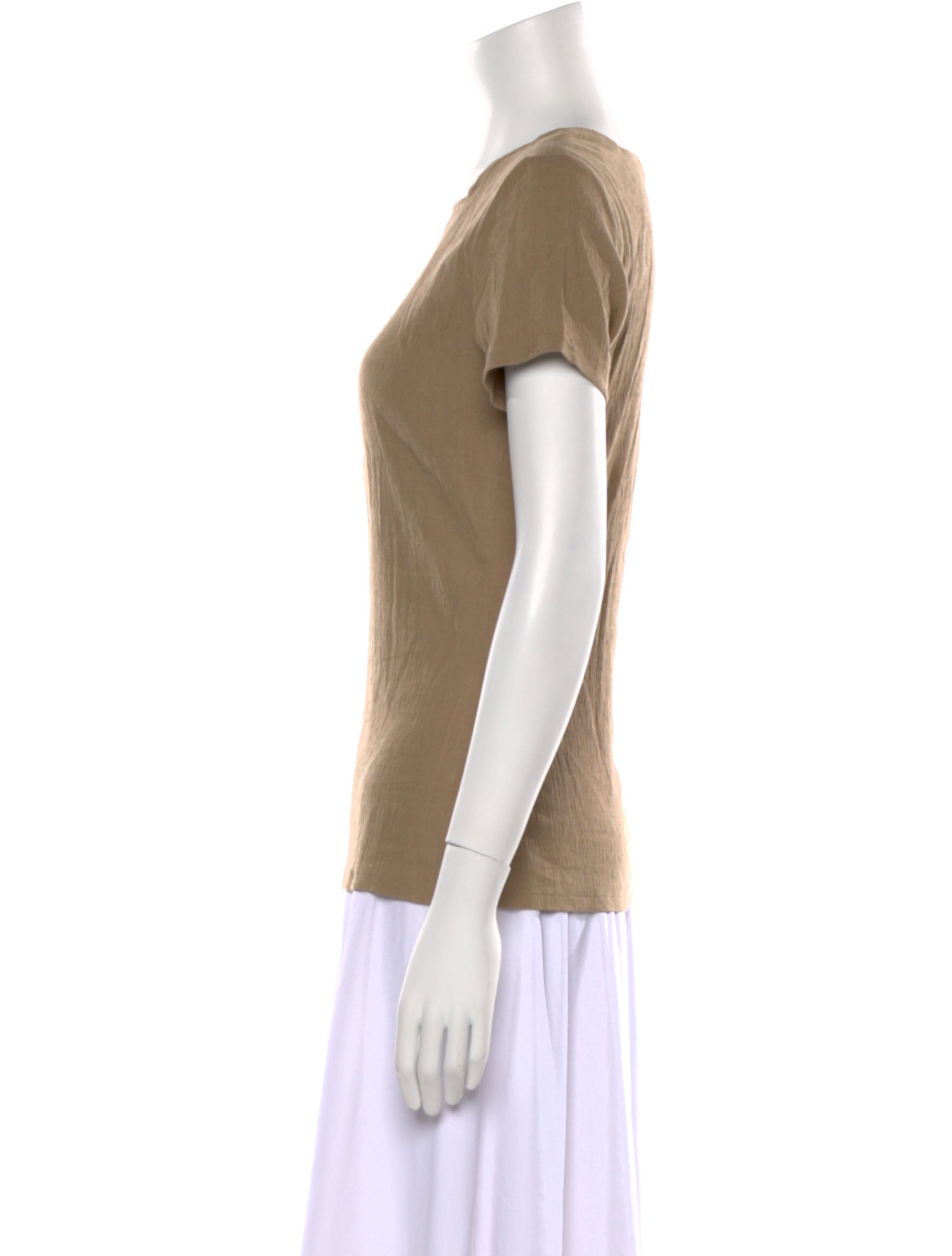 Tibi Square Neckline Short Sleeve T-Shirt