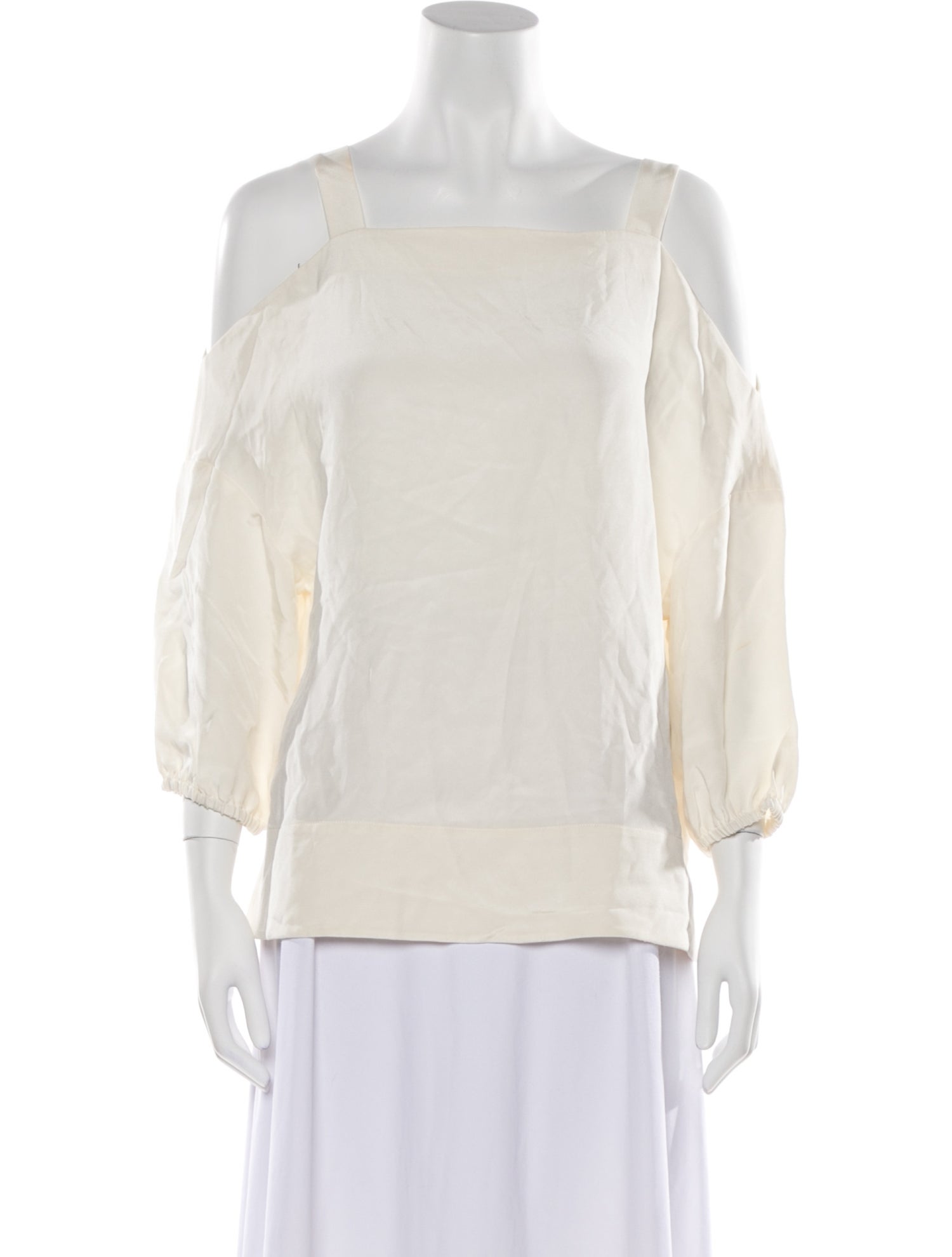 Tibi Silk Square Neckline Blouse