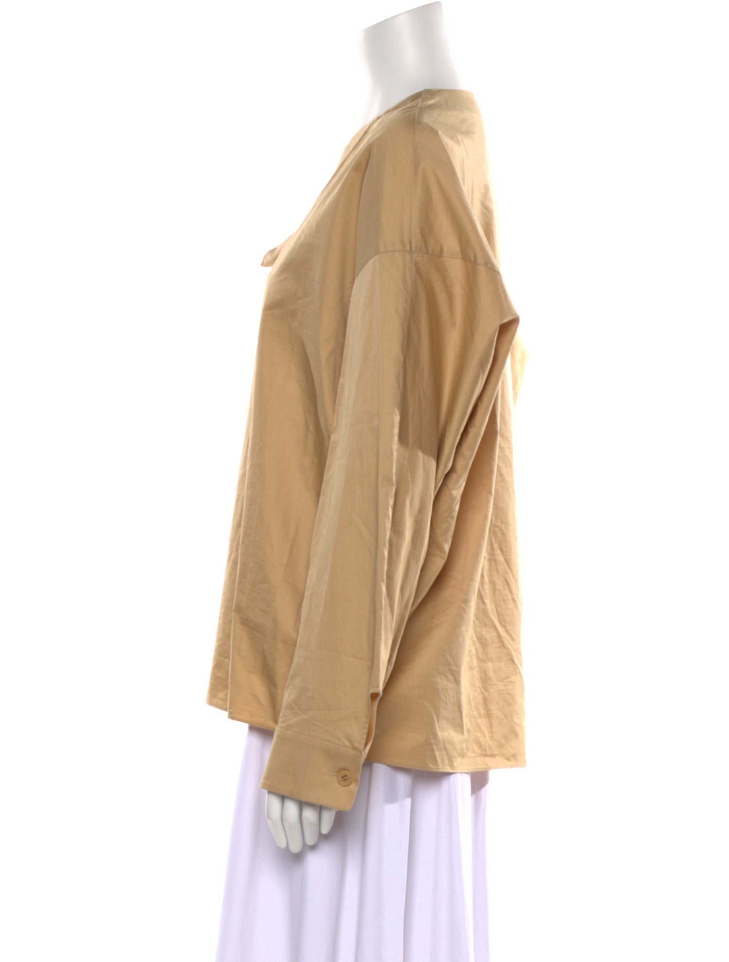 Tibi Cowl Neck Long Sleeve Blouse