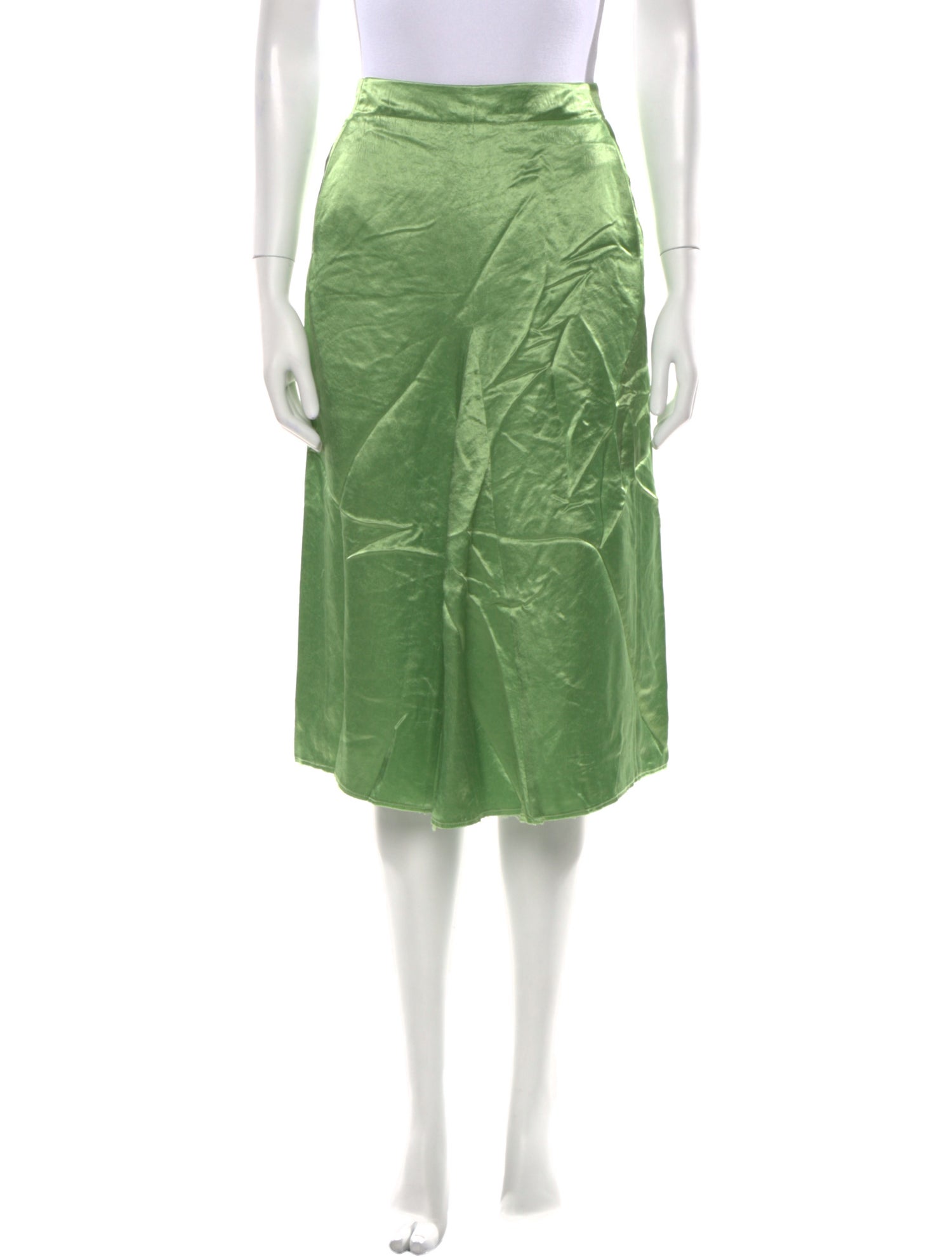 Tibi Raw-Edge Trim Knee-Length Skirt