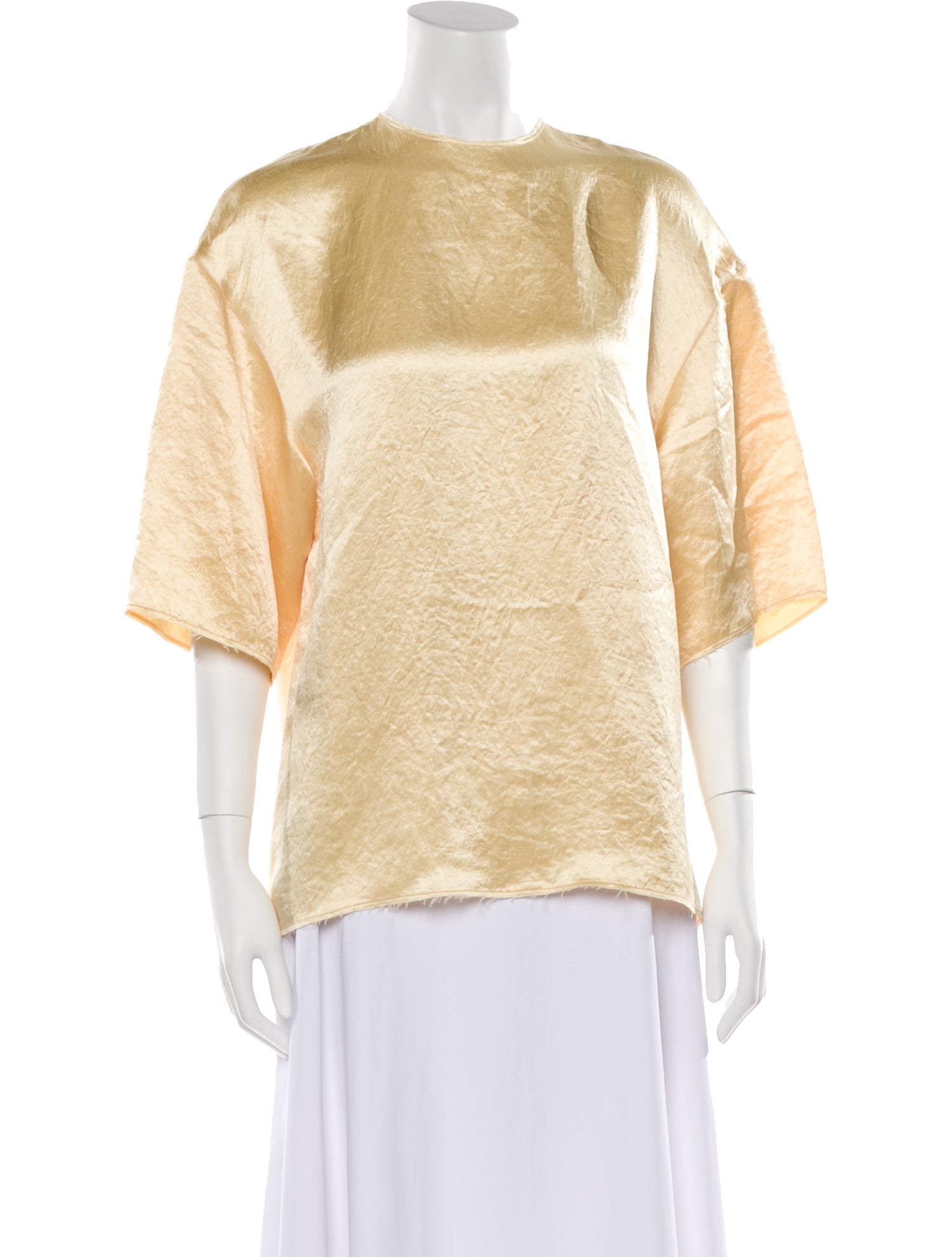 Tibi Bateau Neckline Short Sleeve Sweatshirt