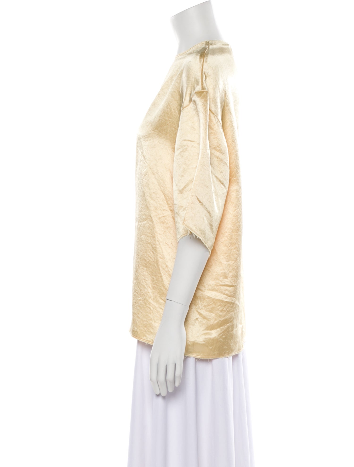 Tibi Bateau Neckline Short Sleeve Sweatshirt