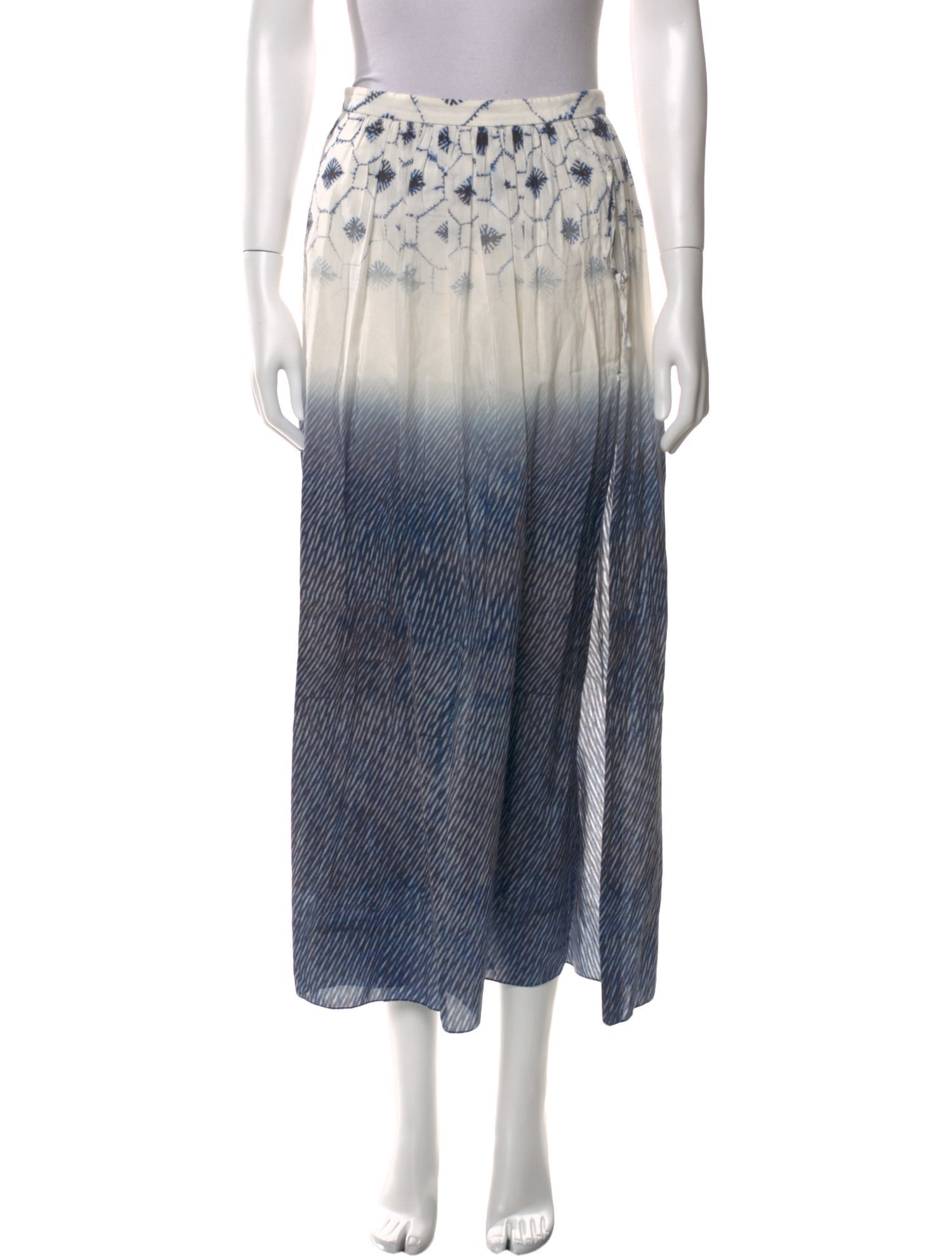 Tibi Printed Midi Length Skirt