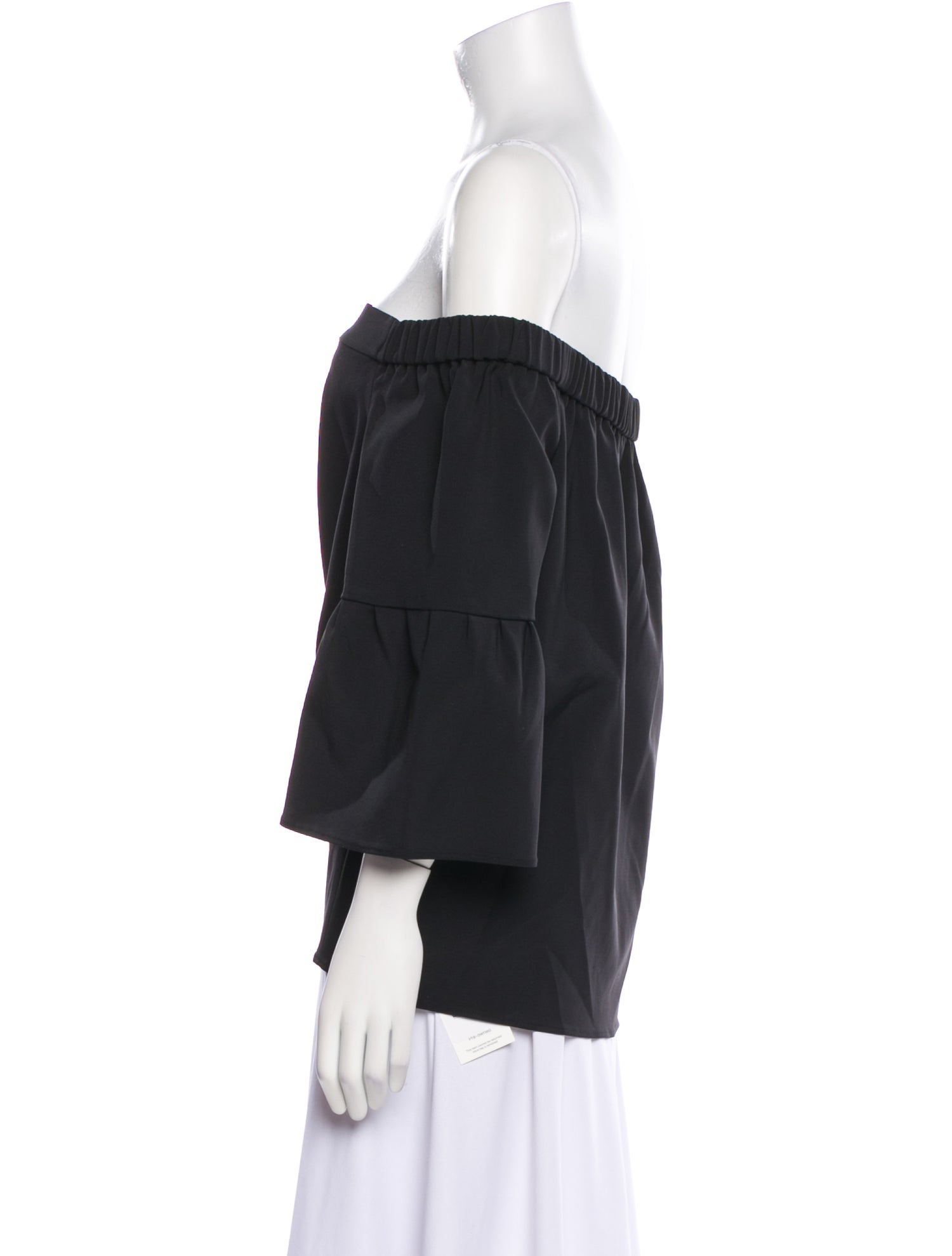 Tibi Off-The-Shoulder Three-Quarter Sleeve Blouse