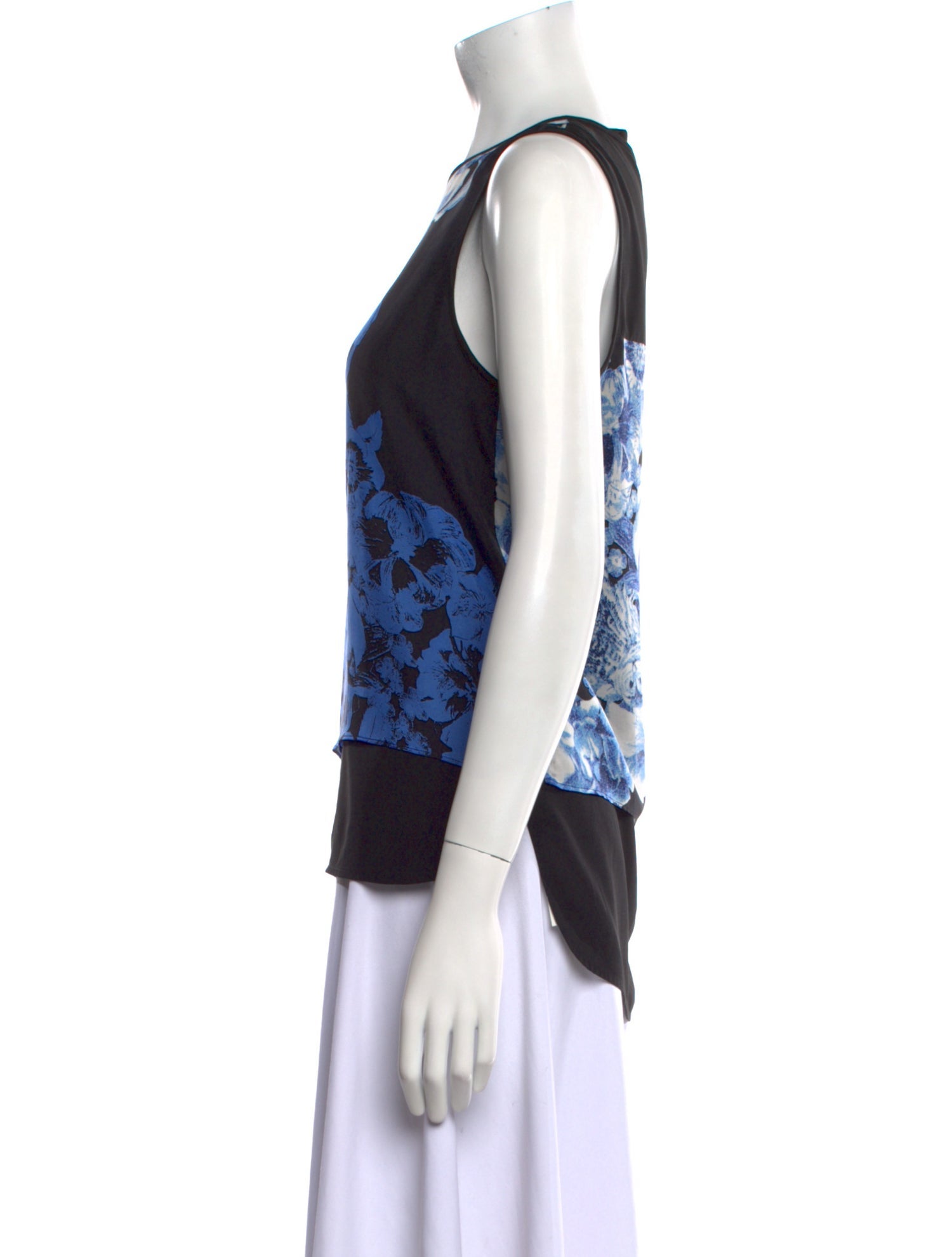 Tibi Silk Printed Top