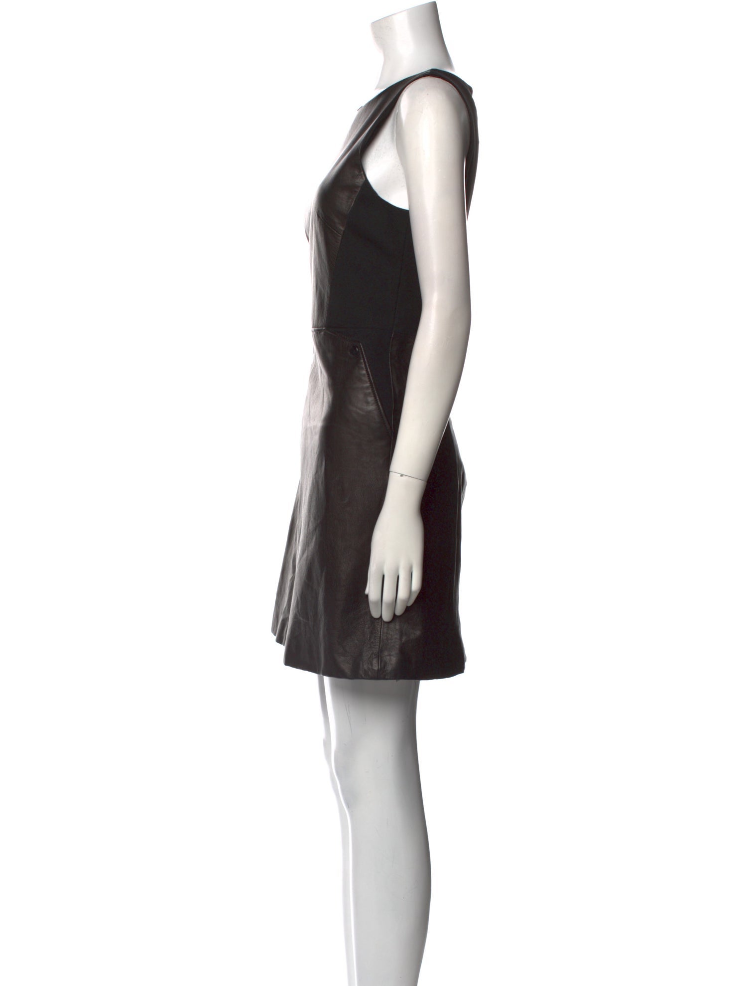 Tibi Leather Mini Dress