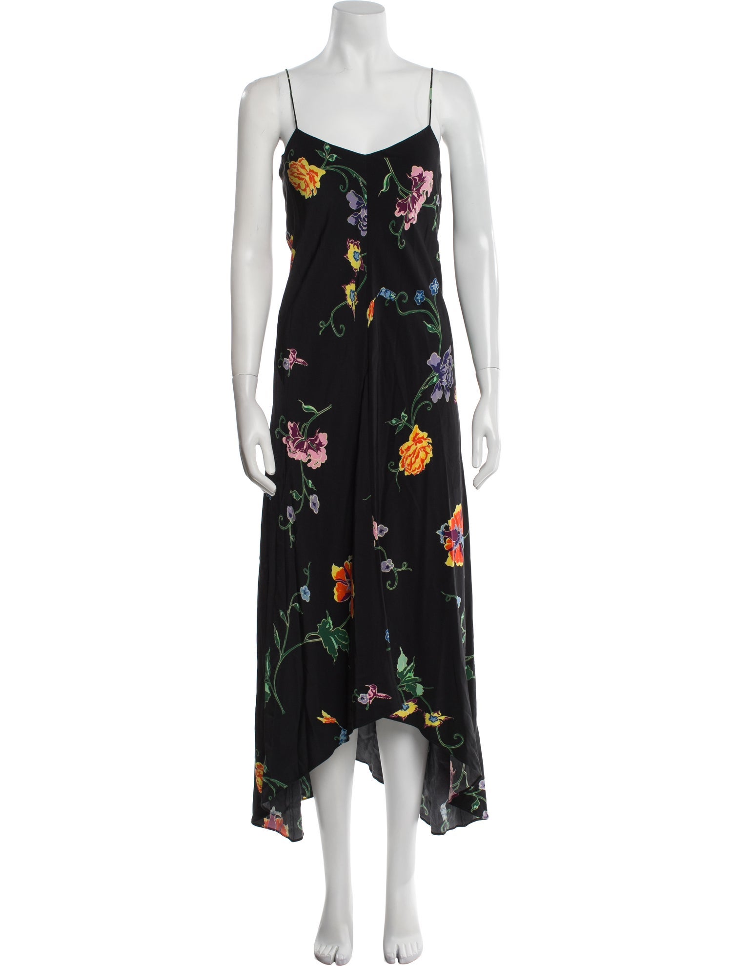 Tibi Floral Print Long Dress