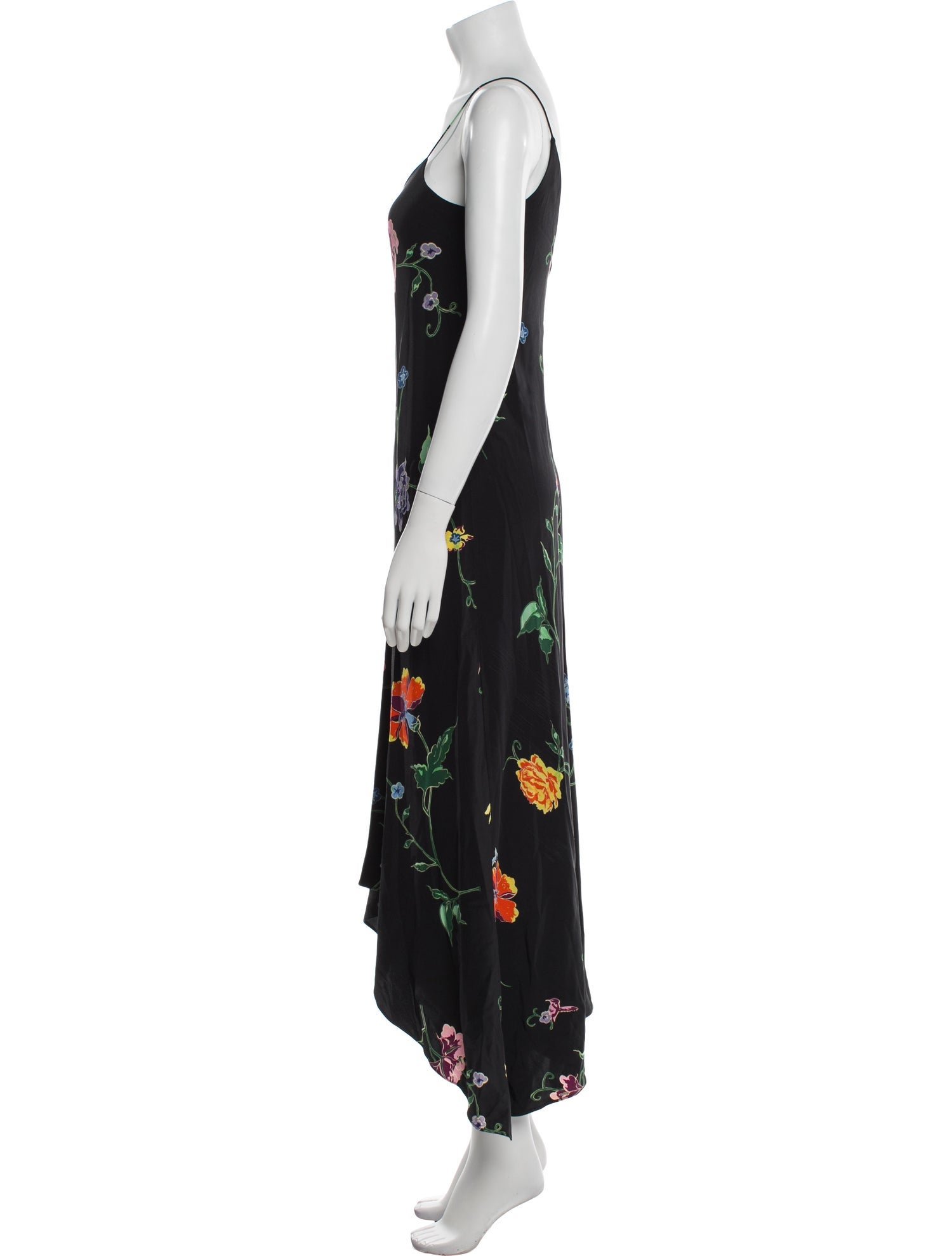 Tibi Floral Print Long Dress