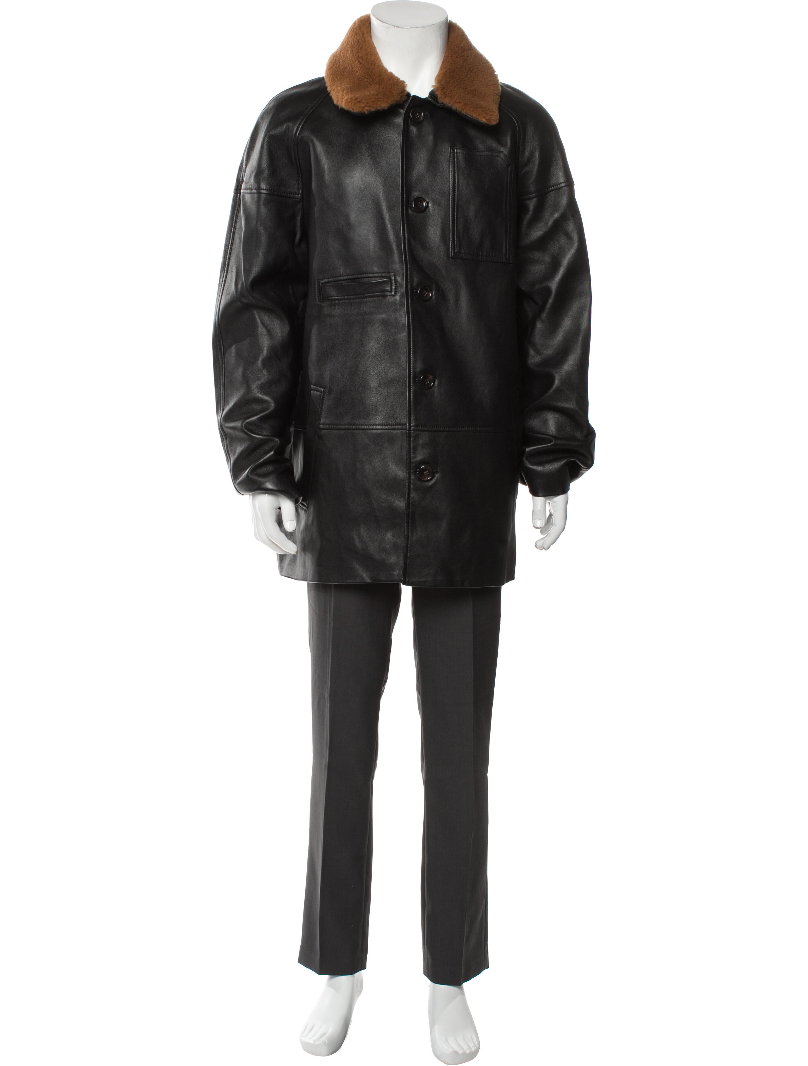 Tibi Lamb Leather Parka