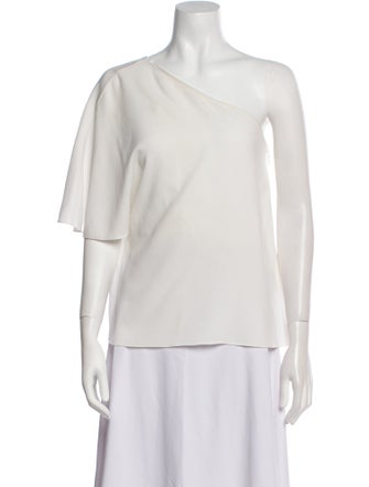 Tibi One-Shoulder Short Sleeve Top