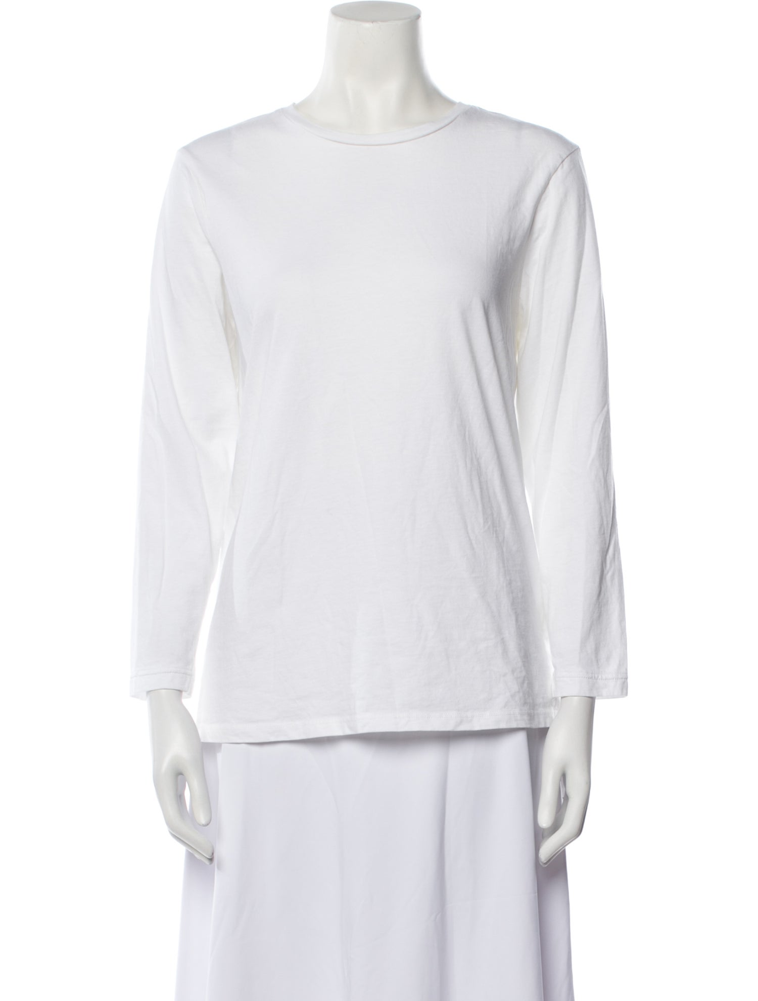 Tibi Crew Neck Three-Quarter Sleeve T-Shirt