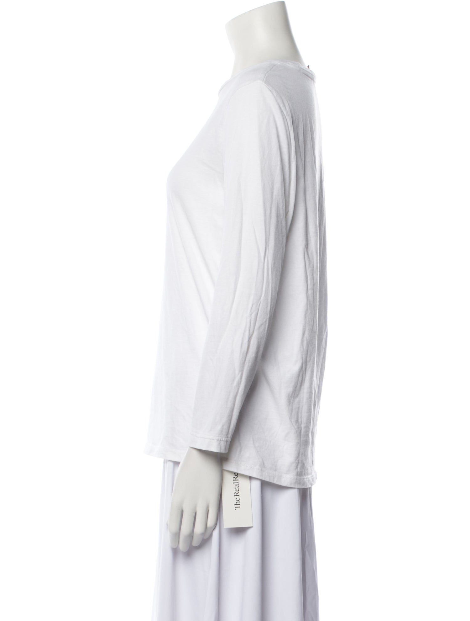 Tibi Crew Neck Three-Quarter Sleeve T-Shirt