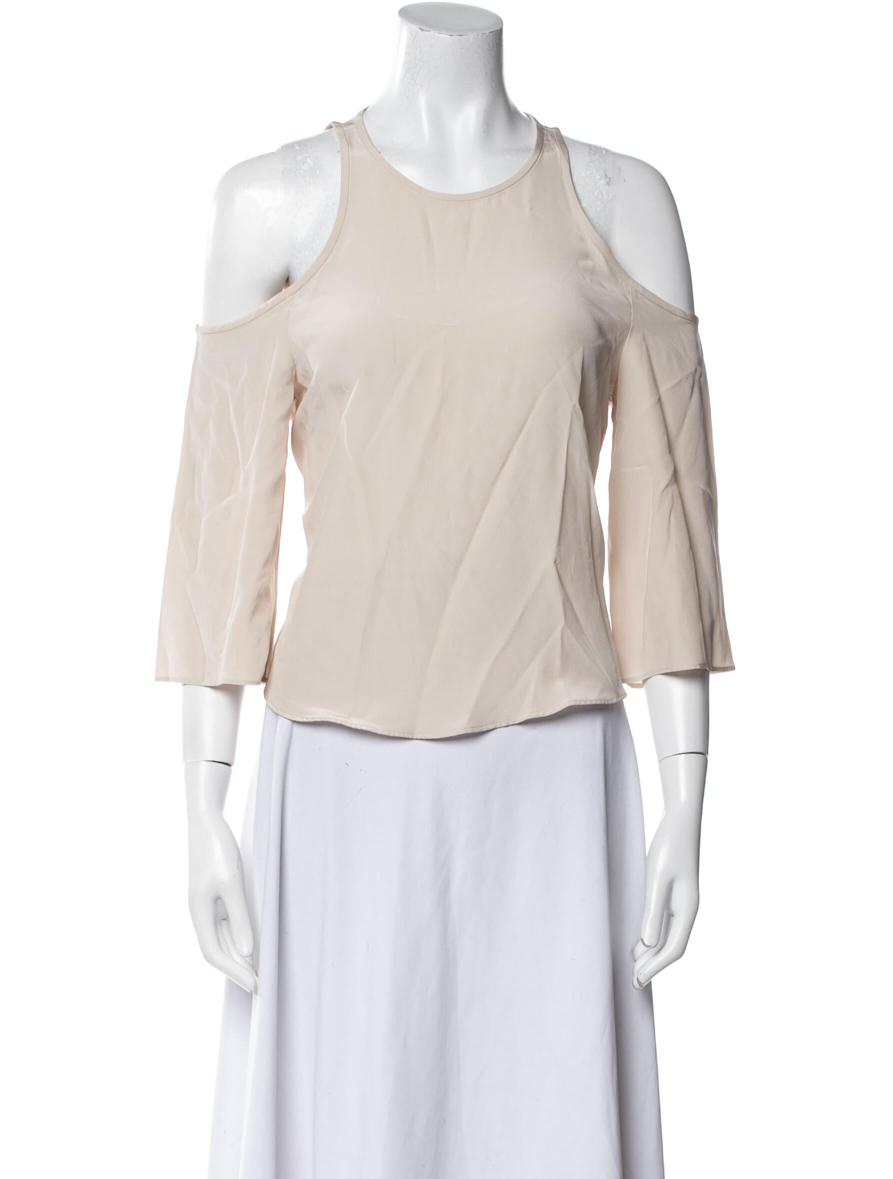 Tibi Silk Scoop Neck Blouse