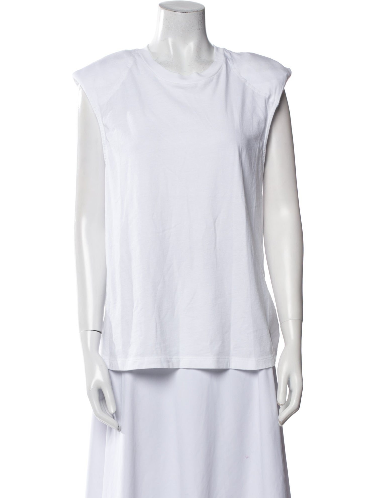 Tibi Crew Neck Sleeveless Top